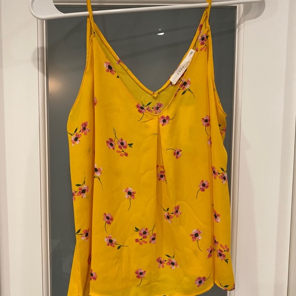 Yellow floral tank top - Picture 2 of 2